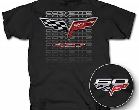 Corvette C6 T-Shirt, 60th Anniversary 427 Black