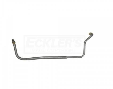 Corvette Fuel Pump Lines To Carburetor, One Line, With Armor, Stainless Steel 1981