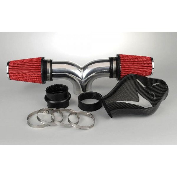 Corvette Dual Cone Air Intake System Polished / Carbon Fiber, 20052007