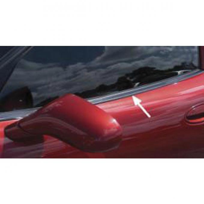 Corvette Door Window Seal, Outer, Upper, Convertible, 1998-2004