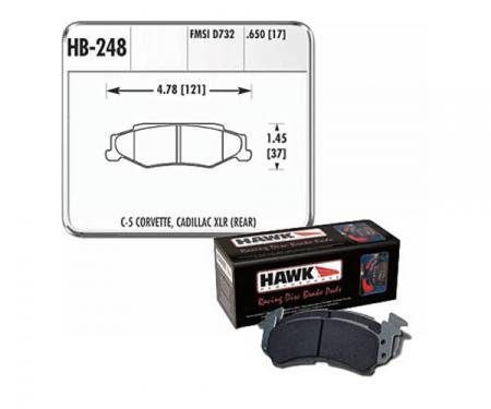 Corvette Front Racing Brake Pads, Hawk Blue 9012, 1997-2013