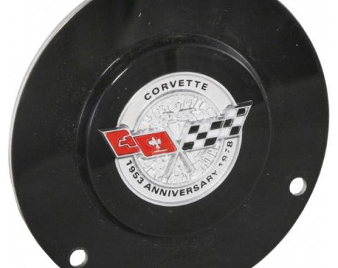 Corvette Horn Button Emblem, With Tilt/Telescopic Column, 1978