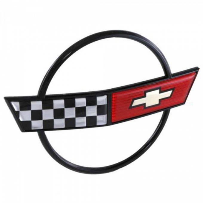 Corvette Hood Emblem, Topside, 1984-1990