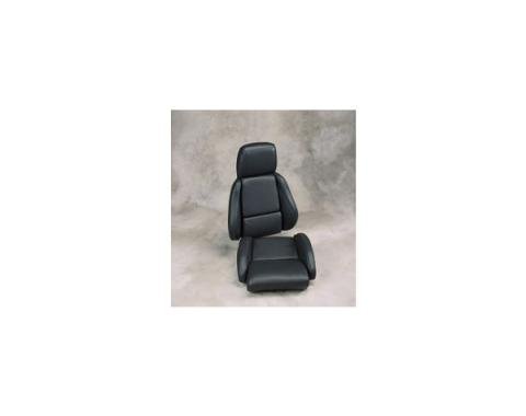 CA 1989-1992 Chevrolet Corvette Mounted Driver Leather Seat Covers Standard 482420 | 59-96 Black