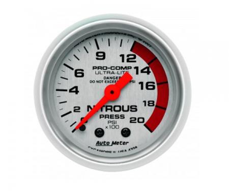 Corvette Fuel Pressure Gauge, AutoMeter, Nitrous, 2000 PSI, 1984-2002