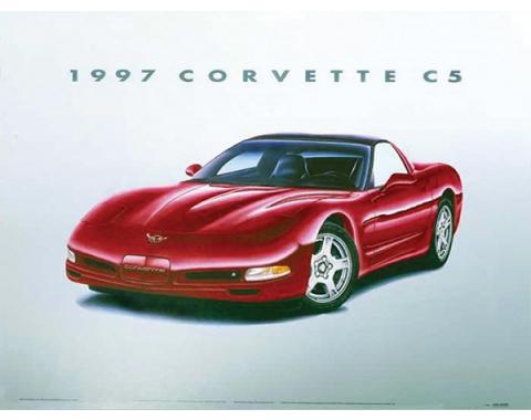 1997 C5 Corvette Print By Hugo Prado