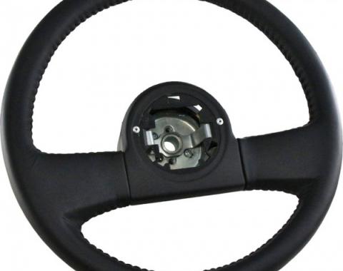 Corvette Steering Wheel, Black New Reproduction, 1984-1989