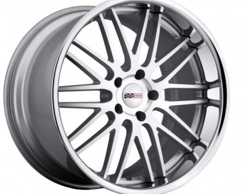 Corvette Wheel, Cray Hawk, 19x10'', Rear Only, Silver With Machined Face And Chrome Stainless Lip, 2014-2017
