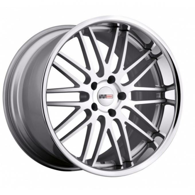 Corvette Wheel, Cray Hawk 20x12" Silver W/Mirror Cut, 2006-2013 Z06 & Grand Sport