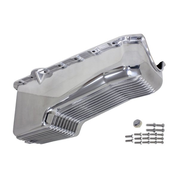 Chevy V8 Small Block Aluminum Stock Capacity Oil Pan, Passenger