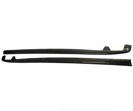 Corvette Carbon Fiber Finish Side Lower Skirts, ZR1 Style, 2005-2013
