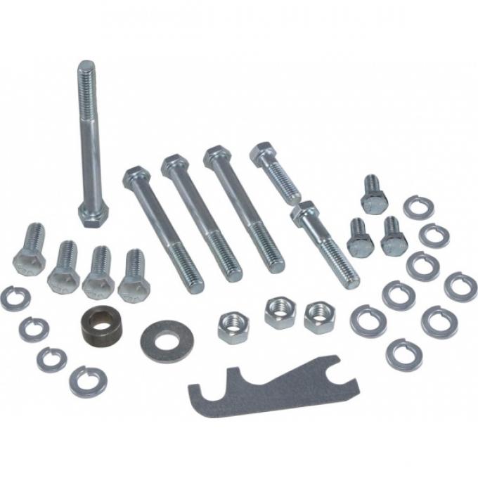 Corvette Air Conditioning Compressor & Bracket Mounting Bolt Kit, A6, Small Block, 19641982