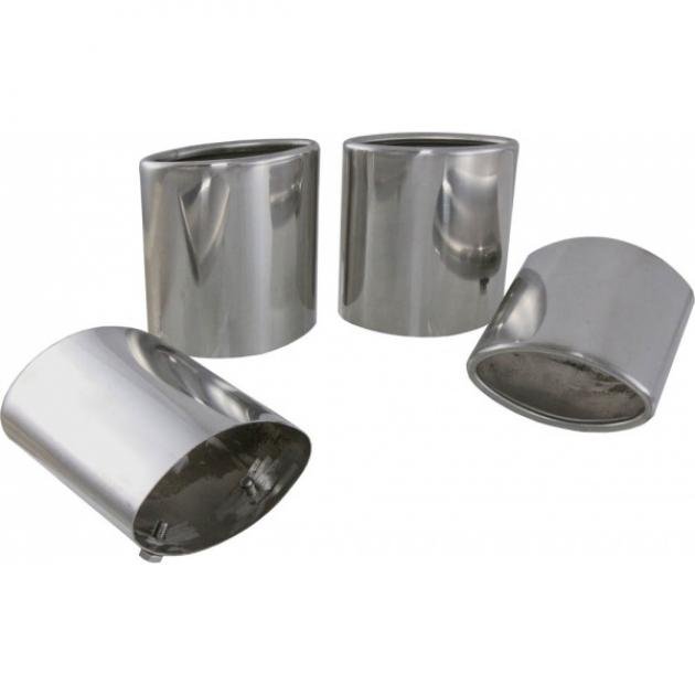 Corvette Exhaust Tips, Polished Stainless Steel, 19972000 Corvette Depot