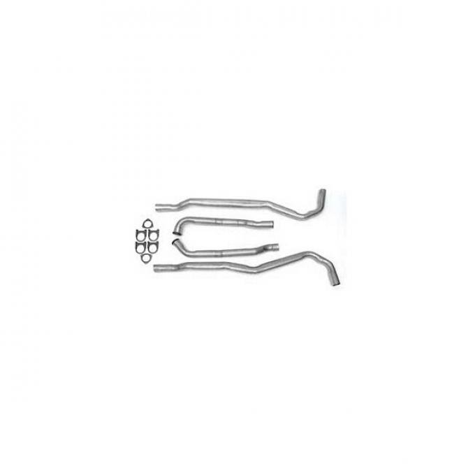 Corvette Exhaust Pipes, Big Block, Aluminized Steel 2-1/2",With Manual Transmission, 1970-1974