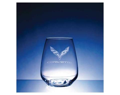 Corvette Crystal Atelier Stemless Riesling 14 Ounce Glass by Luigi Bormioli - C7 Corvette Designs