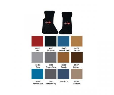 Auto Custom Carpet, Floor Mats, Cut-Pile, With Embroidery #02 Logo| 35865 Corvette 1984-1990