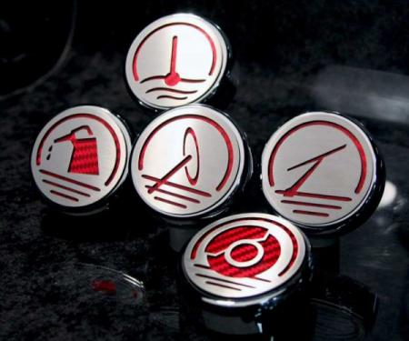 American Car Craft Fluid Cap Covers With Carbon Fiber| 25-11233 Corvette 2005-2013