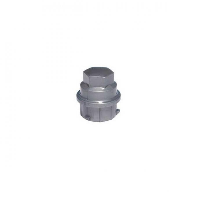 Corvette Lug Nut Cap, Plastic, Gray, Factory Style, 2000-2004