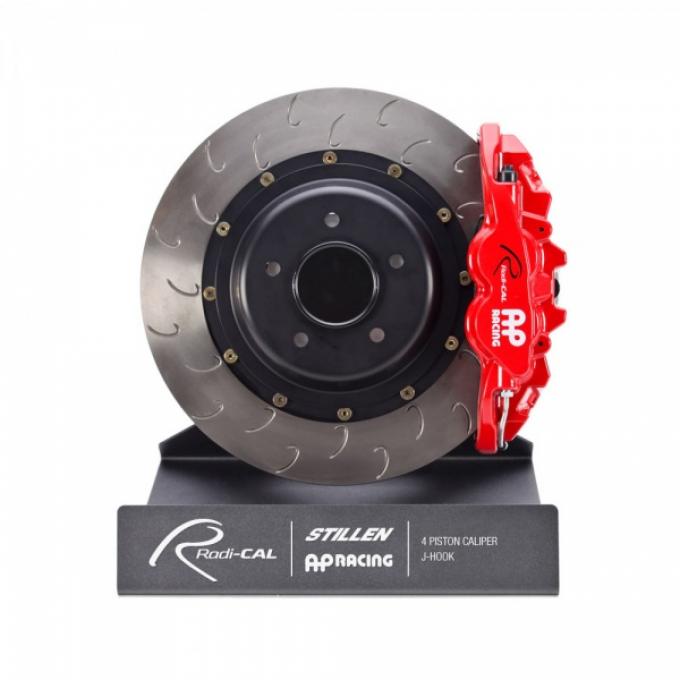 Corvette Stingray AP Racing Radi-CAL Rear Brake Kit, 4-Piston Caliper & J-Hook Rotors, 2014-2017