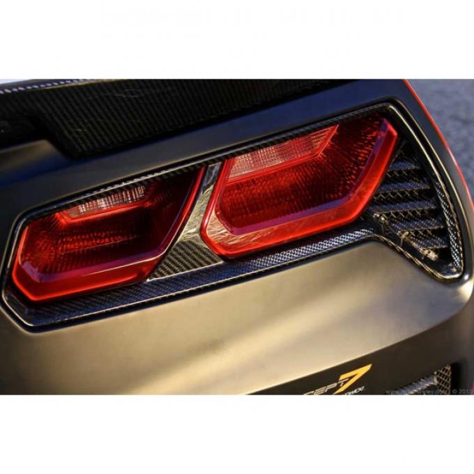 Corvette Concept7 Carbon Fiber Tail Lamp Bezels, 2014-2017