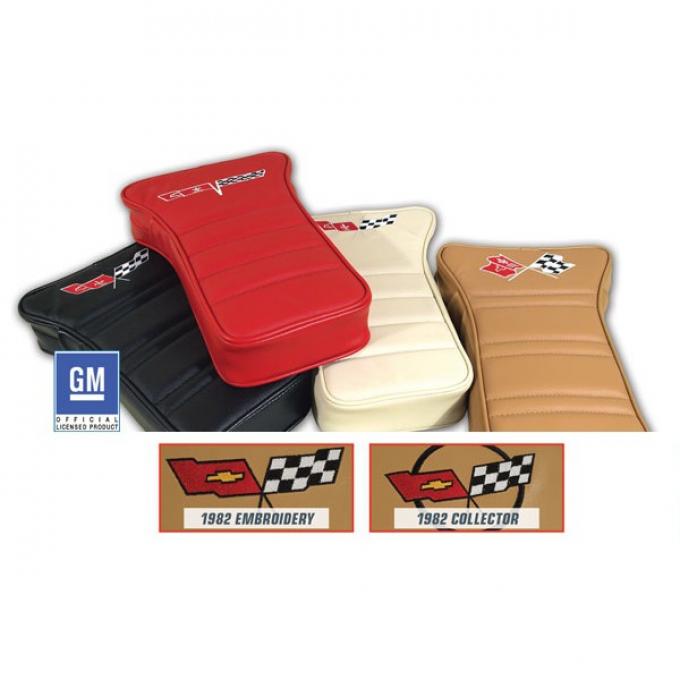 Corvette Cushion, Center Console, With Embroidered Logo, 1982