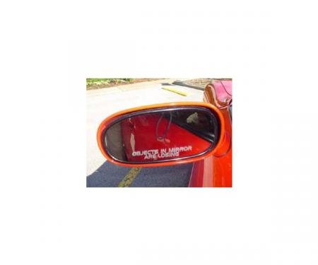 Corvette Outside Rear View Mirror Decal, 4" "Objects In Mirror Are Losing"
