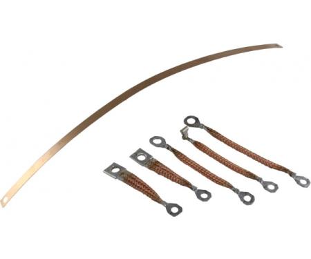 Corvette Radio Ground Strap Kit, With Standard Exhaust, 1964-1967