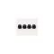 Corvette Wheel Lock Cap Set, McGard, Black, 1984-1996