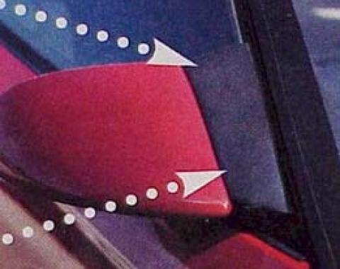 Corvette Mirror Wind Noise Deflectors, 1984-1996