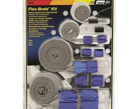 Mr. Gasket Flex-Braid Hose Sleeve Kit, Blue 8091