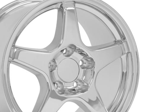 OE Replica Wheels CV01 - 17" Replica Wheel CV01 Fits Chevrolet Corvette - ZR1 Rim 17x9.5 Chrome Wheel CV01-17095-5475-56C