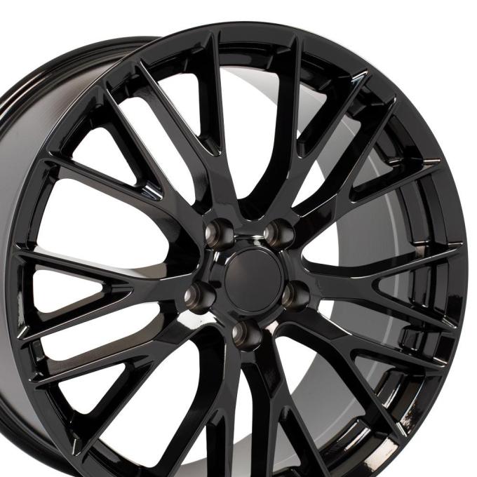OE Replica Wheels CV22C - 20" Replica Wheel CV22 Fits Chevrolet Corvette - C7 Z06 Rim 20x10 Black Wheel CV22C-20010-5475-79B