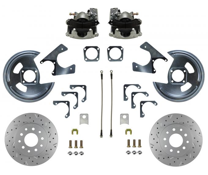 Leed Brakes Rear Disc Brake Kit with Drilled Rotors and Zinc Plated Calipers RC1004X