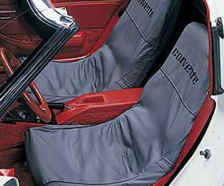 Corvette Slipcovers, Gray, "Seat Saver", Covercraft, 1970-1978