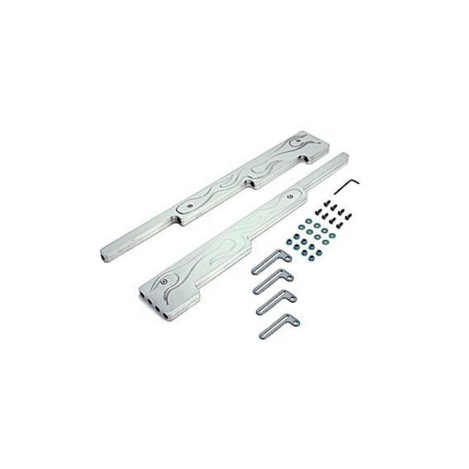 Corvette Flamed Aluminum Wire Looms, Small Block