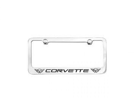 Corvette Elite License Frame, 97-04 Corvette Word with Dual Logo