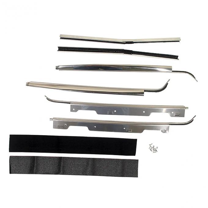 Corvette Window Felt/Door Garnish Molding Set, 1956-1958