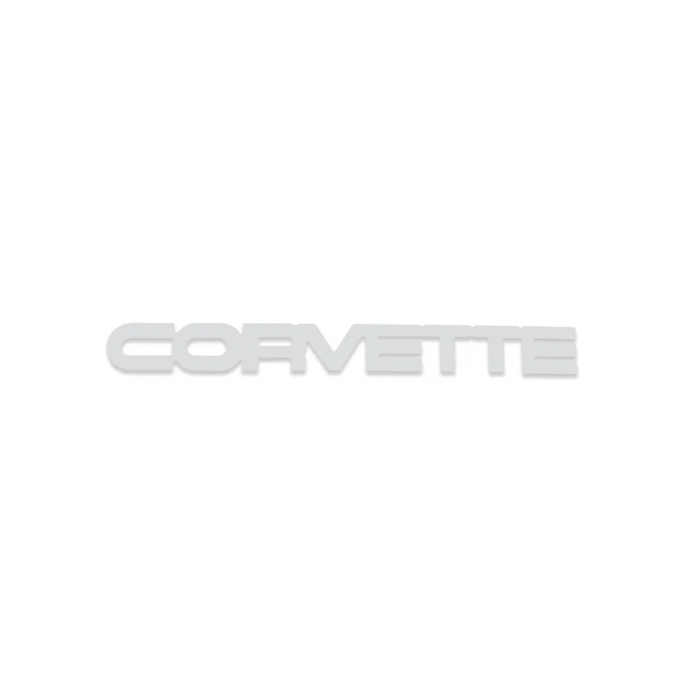 Corvette Emblem, Rear Acrylic White, 1984-1990