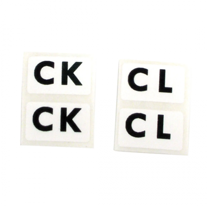 Corvette Labels, Shock Hd Susp 4 Piece Set, 1976-1977