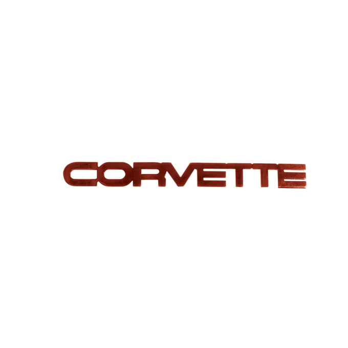 Corvette Emblem, Rear Acrylic Red, 1984-1990