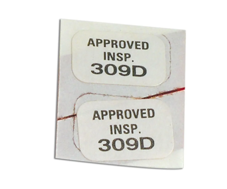 Corvette Decals, Heater Inspection 2 Piece Set, 1963