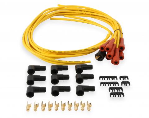 Accel Spark Plug Wire Set, 7mm, Super Stock with Copper Core, Universal Straight Boots, Yellow 3008