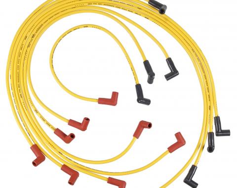 Accel Spark Plug Wire Set, Super Stock Graphite Core 8mm, Chevy 5.0/5.7L 1975-82, Yellow 4050