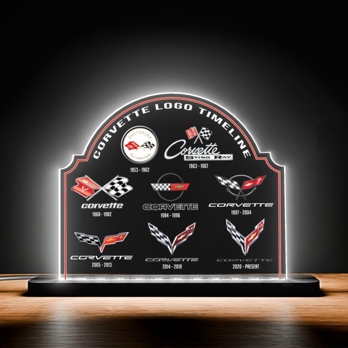 Corvette Timeline 10" x 7" Desk Light