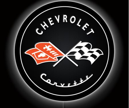 Corvette C1 Logo 23" LED Sign