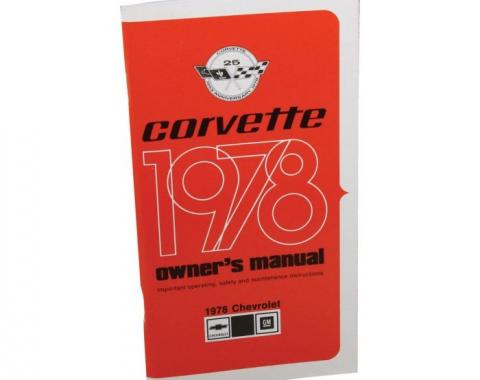 Corvette Owners Manual, 1978