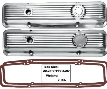 Dynacorn 67-82 Valve Cover Polished Aluminum Small Block LT1 Style 1015