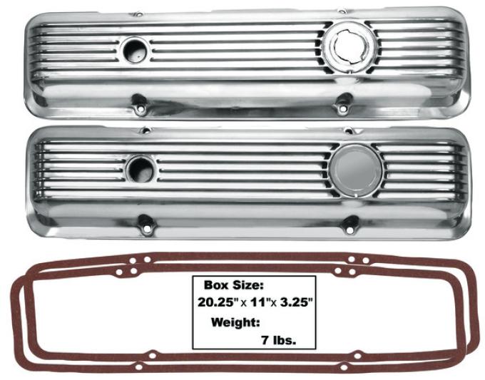 Dynacorn 67-82 Valve Cover Polished Aluminum Small Block LT1 Style 1015