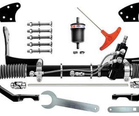 Dynacorn 55-57 Rack & Pinion Conversion Kit Black Anodized RR-701