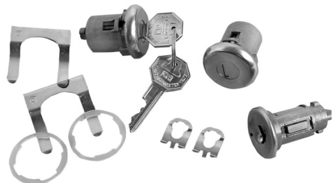 Dynacorn 67 Ignition & Door Kit Original 66-67 Chevelle / GTO / Monte / Chevt / Nova / Pickup 104A